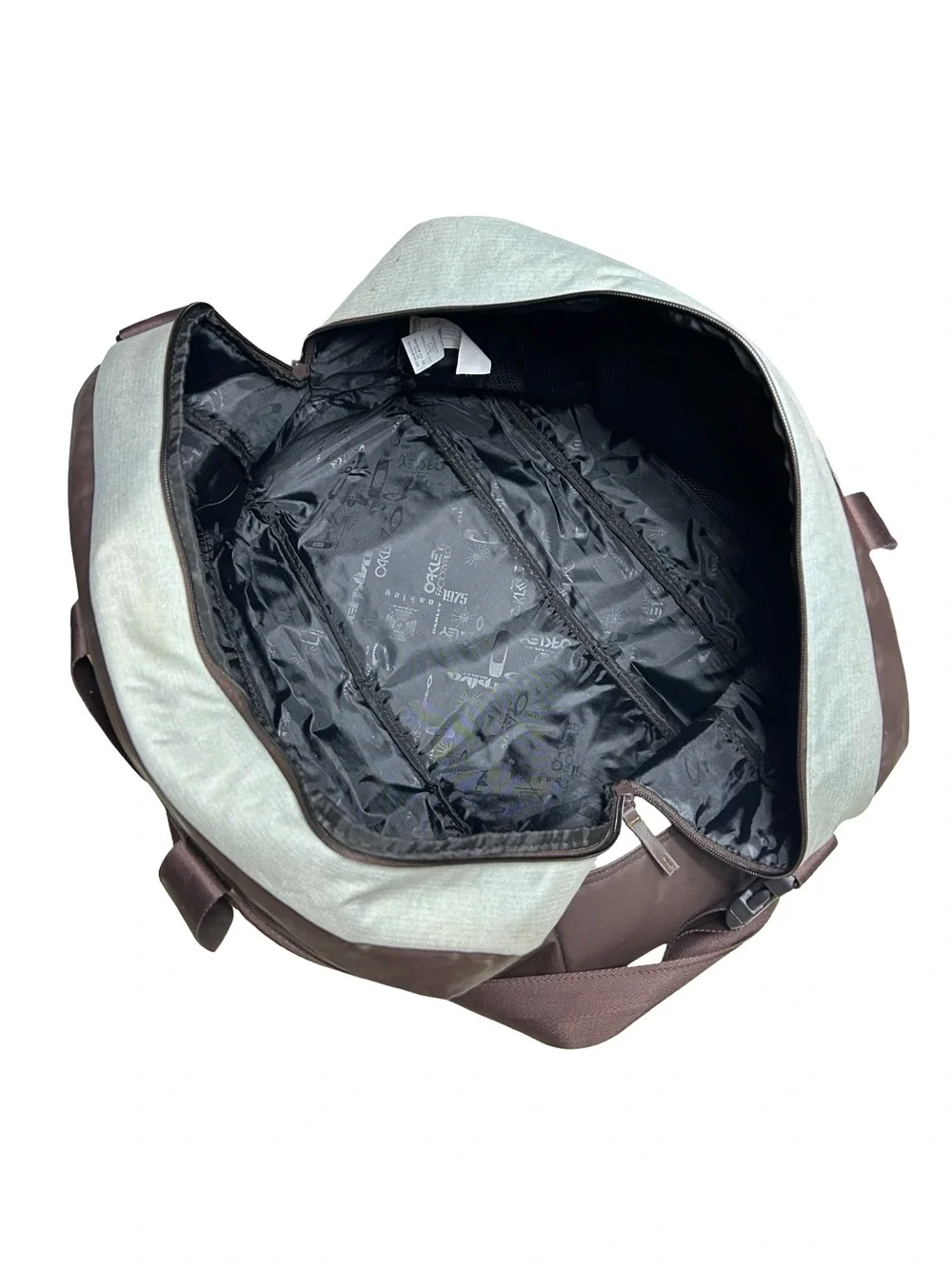 Oakley Large Halifax Weekender Duffel Bag Travel Gym Dark Sienna Brown Grey